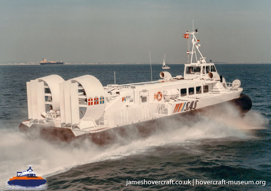AP1-88 hovercraft with the Scandinavian company SAS -  (credit: The <a href='http://www.hovercraft-museum.org/' target='_blank'>Hovercraft Museum Trust</a>).